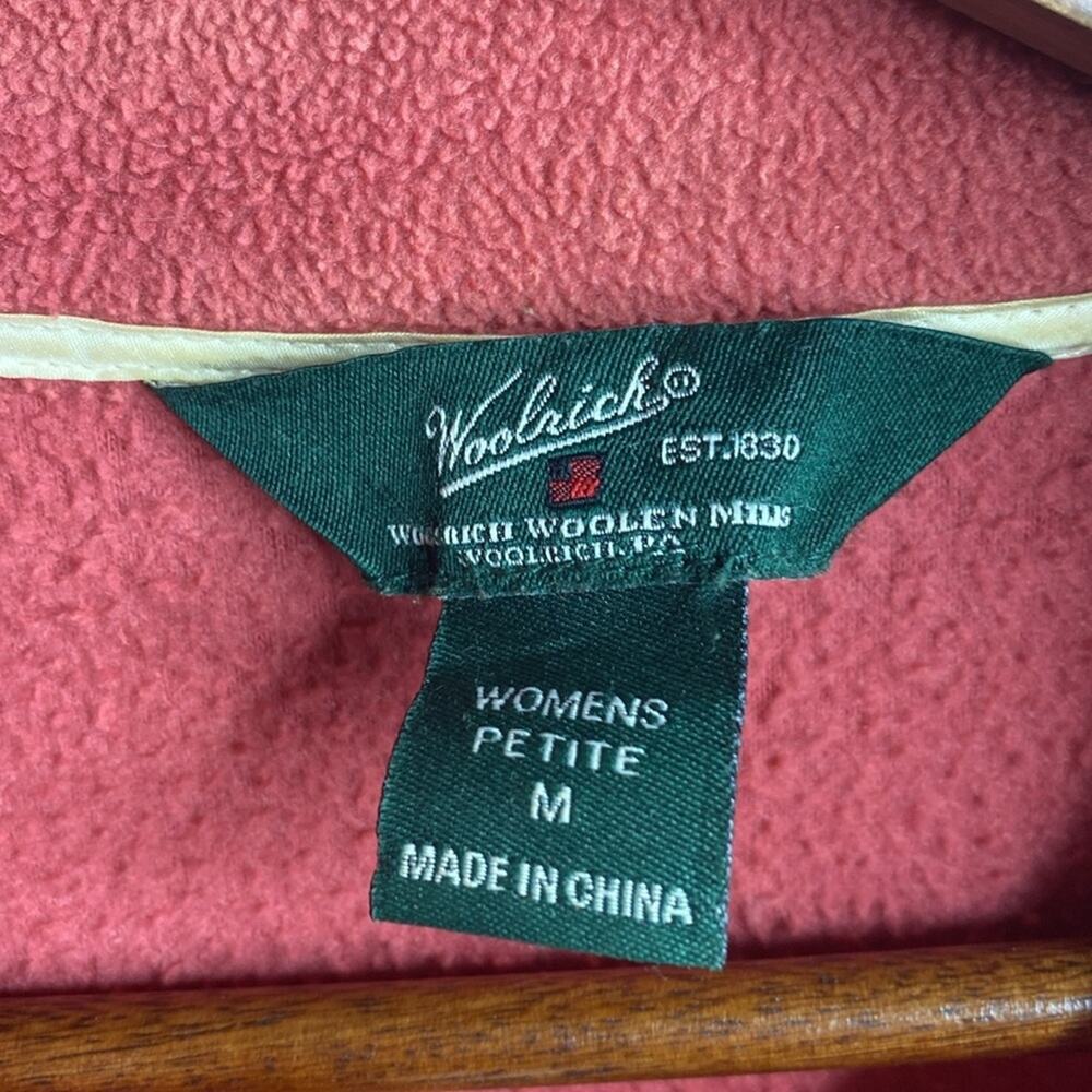 Woolrich Zip Up Jacket In Soft Ruby Size Medium P… - image 2